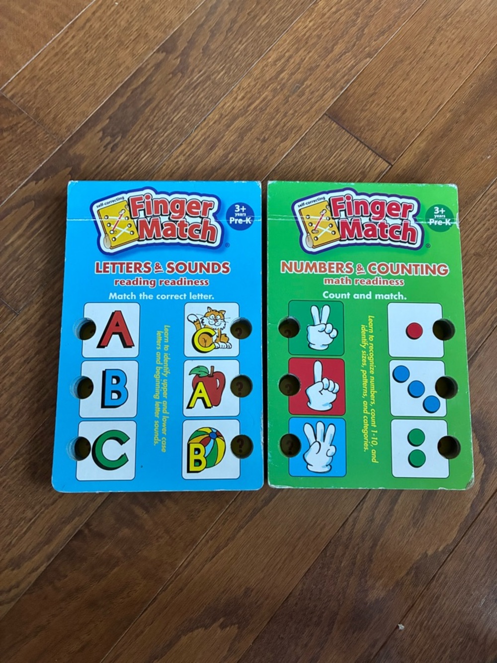 Letters & Sounds and Numbers & Counting Kids Finger Match Books